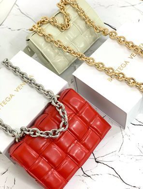 BOTTEGA VENETA червона кожаная сумка MINI