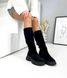 Чорні замшеві зимові чоботи до коліна 36 розмір