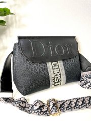 Чорна маленька сумка Dior з ременем