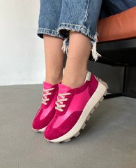 Рожеві фуксія натуральні весняні кросівки 36 розмір