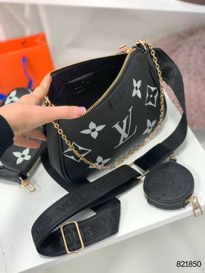 Черна сумка lui vuitton 3 в 1