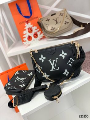 Черна сумка lui vuitton 3 в 1