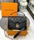 Черная сумка louis vuitton с ремешком цепочкой