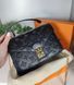 Черная сумка louis vuitton с ремешком цепочкой
