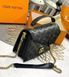 Черная сумка louis vuitton с ремешком цепочкой