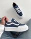 Синие джинс замшевые кеды в стиле Vans 36 размер