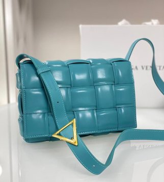 BOTTEGA VENETA  Блакитна шкіряна сумка MINI