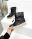 Черные кожаные зимние ботинки дутики 36 размер