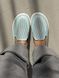 Блакитні шкіряні анатомічні лофери barefoot з наскрізною перфорацією 40 розмір
