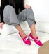 Розовые фуксия замшевые туфли лоферы