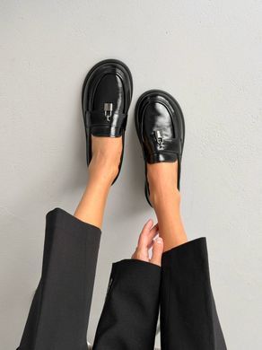 Чорні лакові жіночі лофери barefoot з анатомічним круглим носиком 36 розмір