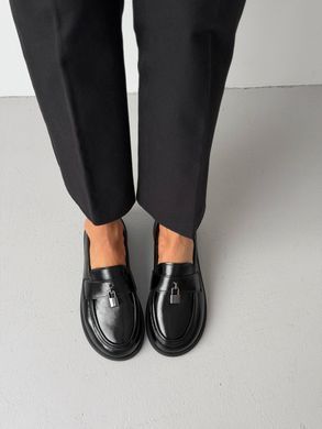 Чорні лакові жіночі лофери barefoot з анатомічним круглим носиком 36 розмір