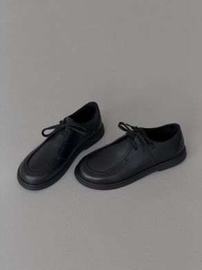 Черные кожаные лоферы barefoot с анатомическим носком на шнуровке утепленные плюшем 36 размер