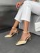 Жовті масло босоніжки на каблуці шпильці 36 розмір