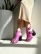 Розовые фуксия кожаные босоножки на каблуке 36 размер
