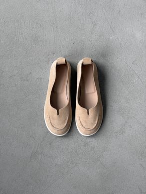 Бежеві пісок замшеві м'ягкі анатомічні балетки barefoot 41 розмір