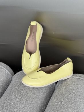 Жовті масло шкіряні м'ягкі анатомічні балетки barefoot 39 розмір